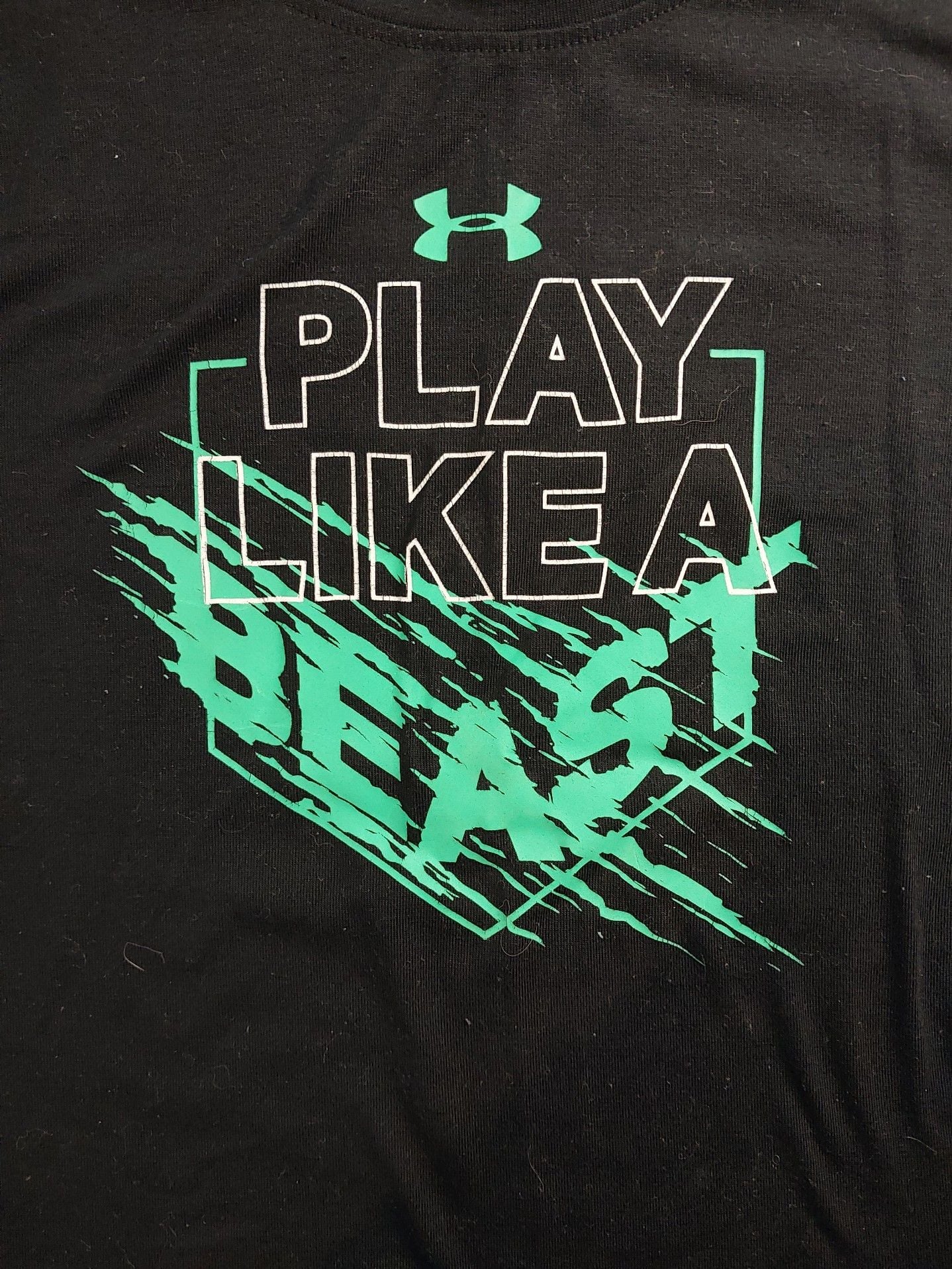 Under Armour Play Like A Beast Short Sleeve Graphic T-Shirt Black Boys 4T 4