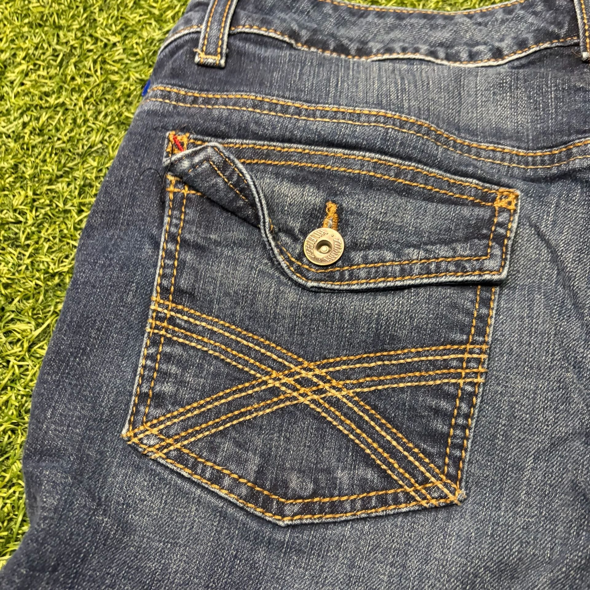 Tommy Hilfiger Freedom Boot Cut Jeans Women's Size 12L Blue Denim Flared 7