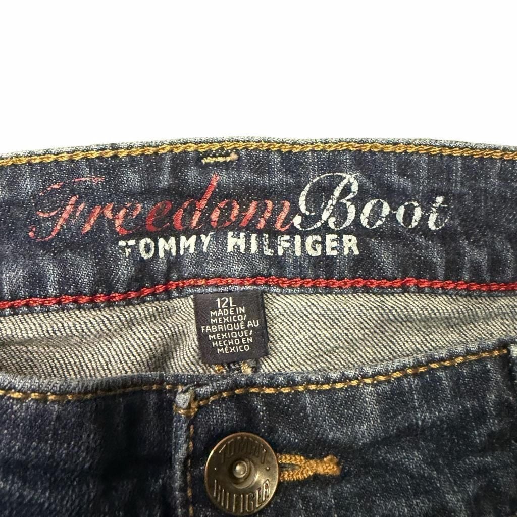Tommy Hilfiger Freedom Boot Cut Jeans Women's Size 12L Blue Denim Flared 5