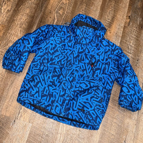 Spyder Kids Blue Graphic Ski Jacket Small to Tall Size 4