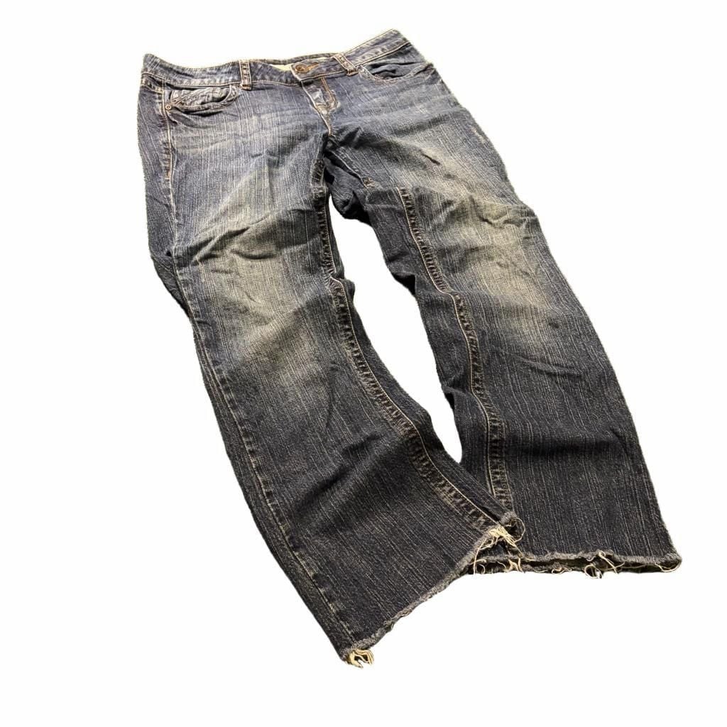 DKNY Jeans Women's Blue Denim Raw Hem Bootcut Jeans Size 8 3