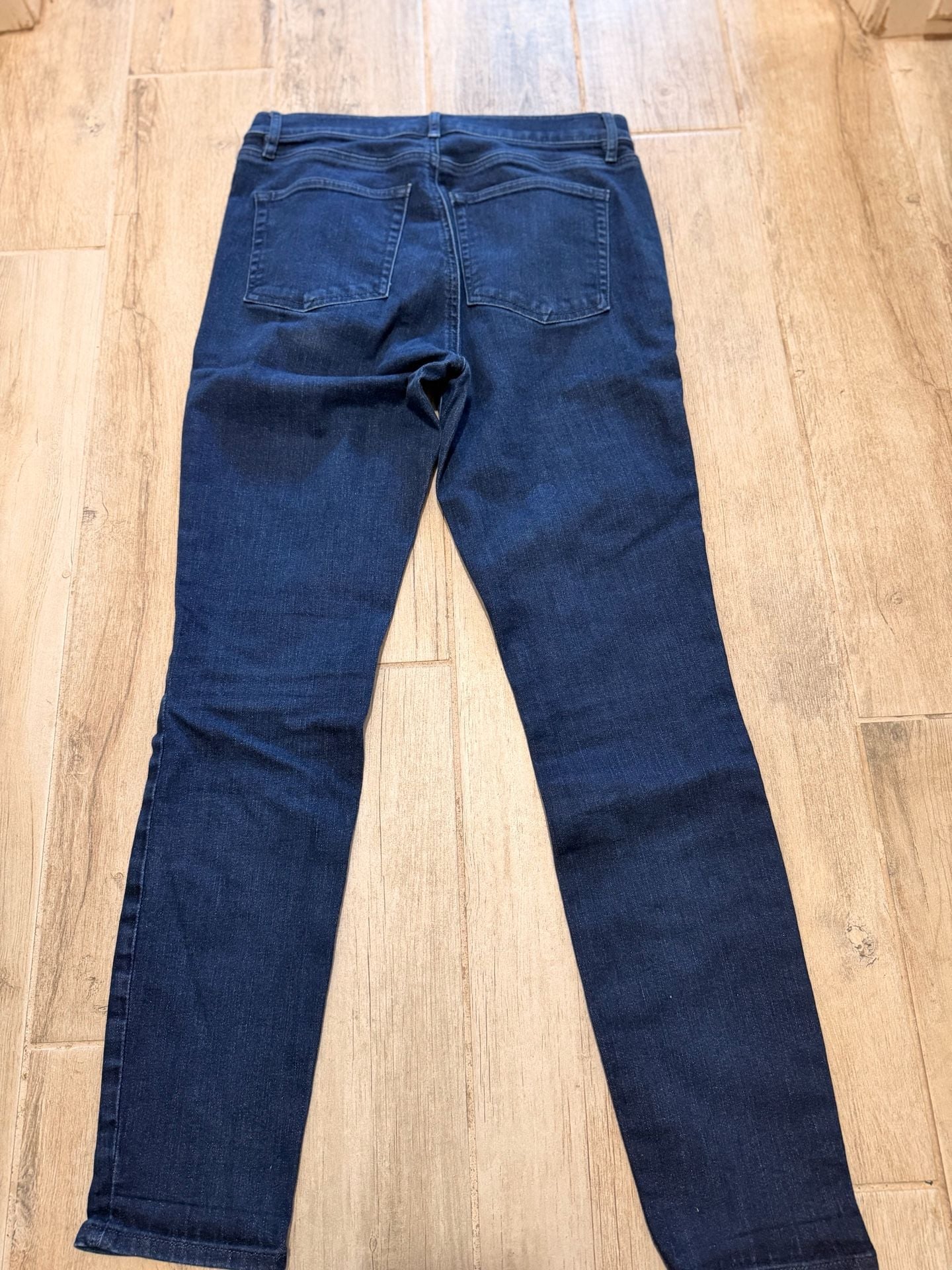 LOFT Outlet Button-Front Skinny Jeans Dark Wash Size 6 6