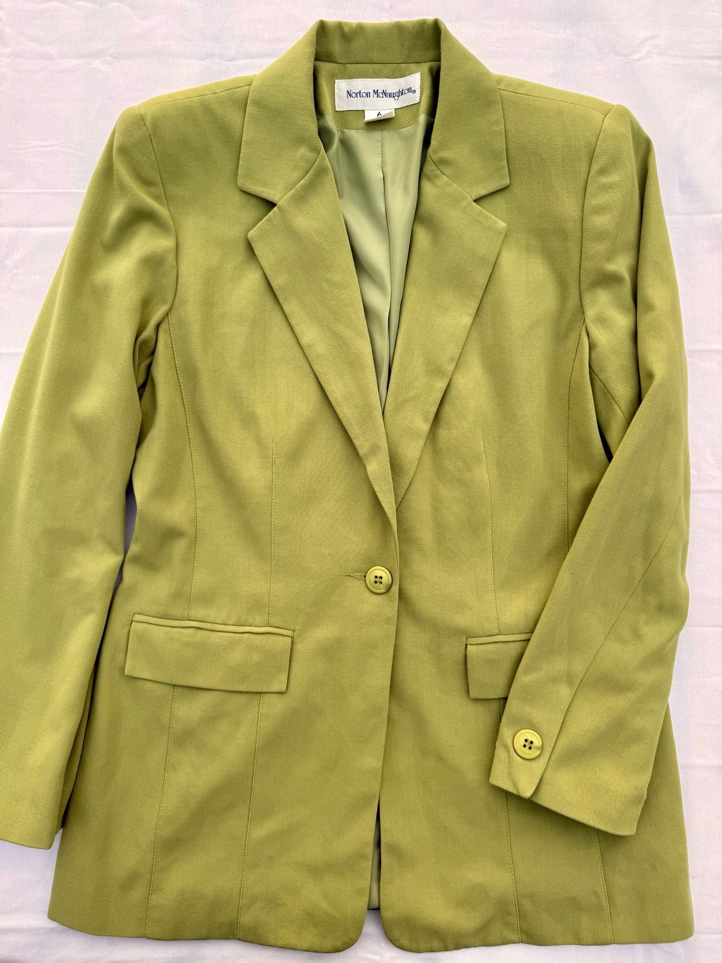 Norton McNaughton Lime Green Single Button Blazer 2