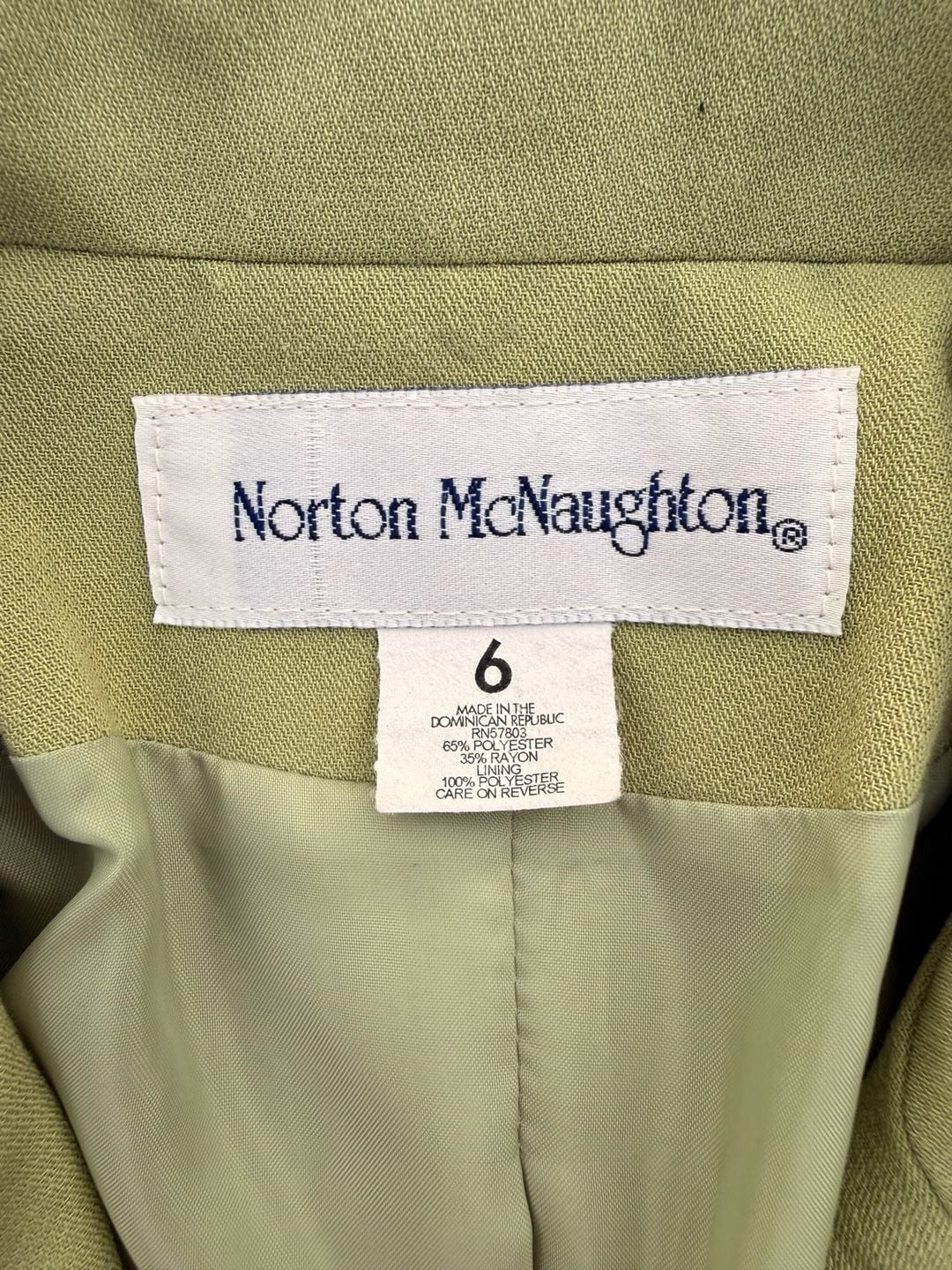 Norton McNaughton Lime Green Single Button Blazer 4