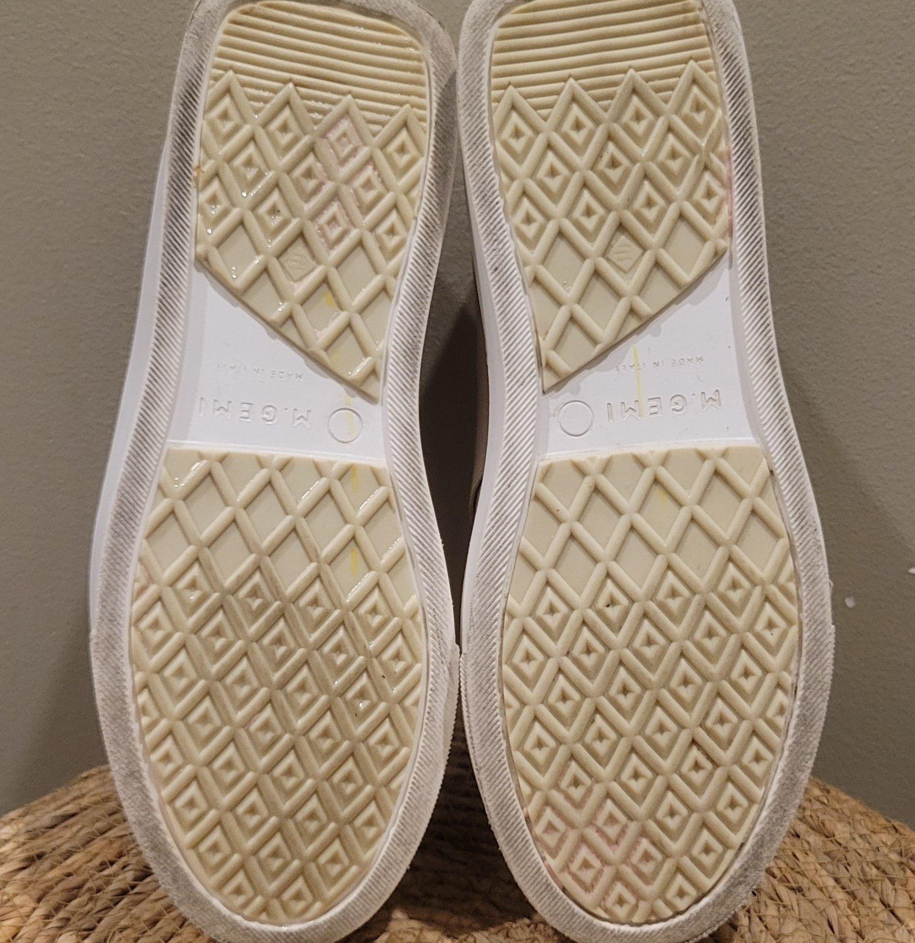 M.Gemi The Luciana Beige Nubuck Platform Slip-On Sneakers,Size 37.5 (7) 7
