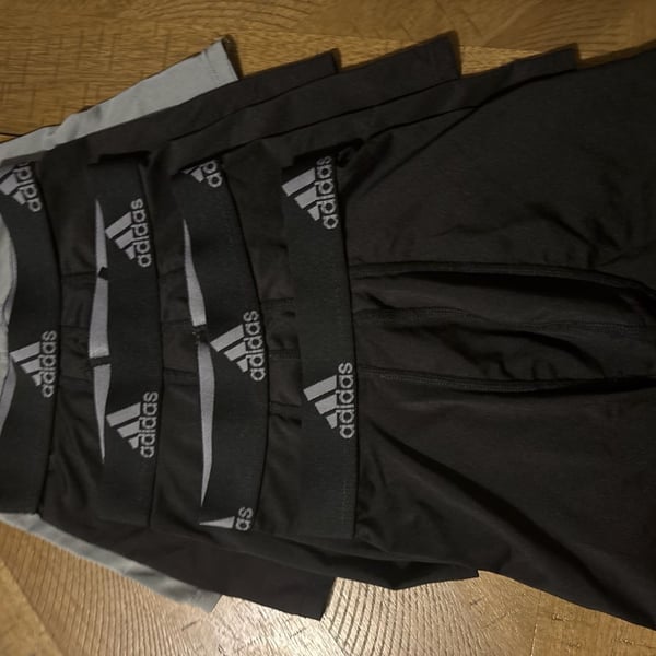 Teen Adidas Aeroready Performance Boxer Briefs Underwear Size Small 4 Pack Black Gray