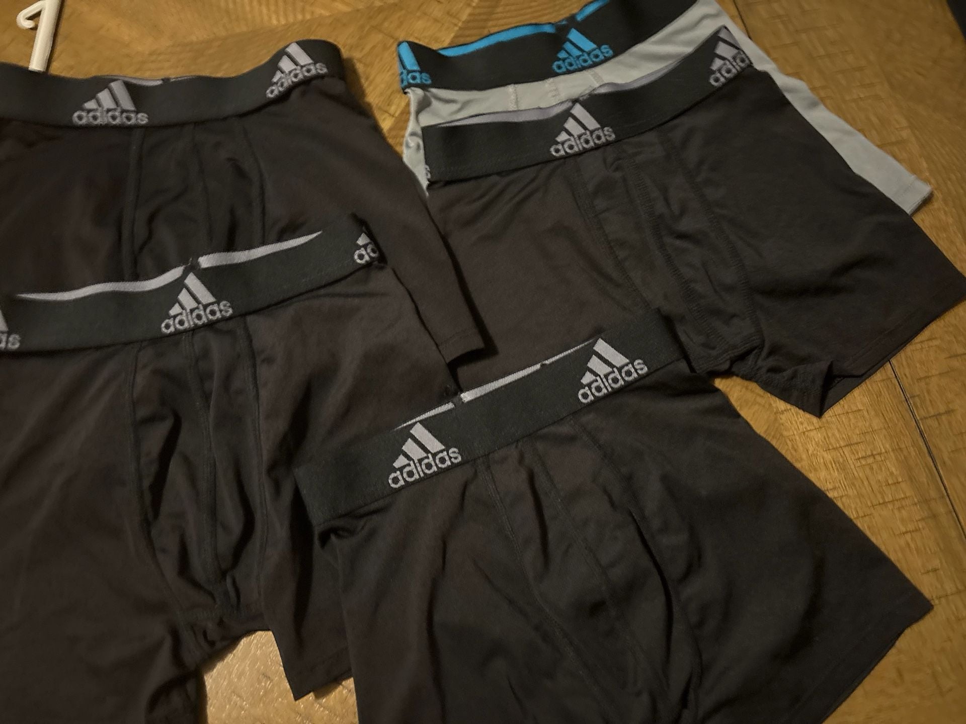 Teen Adidas Aeroready Performance Boxer Briefs Underwear Size Small 4 Pack Black Gray 3