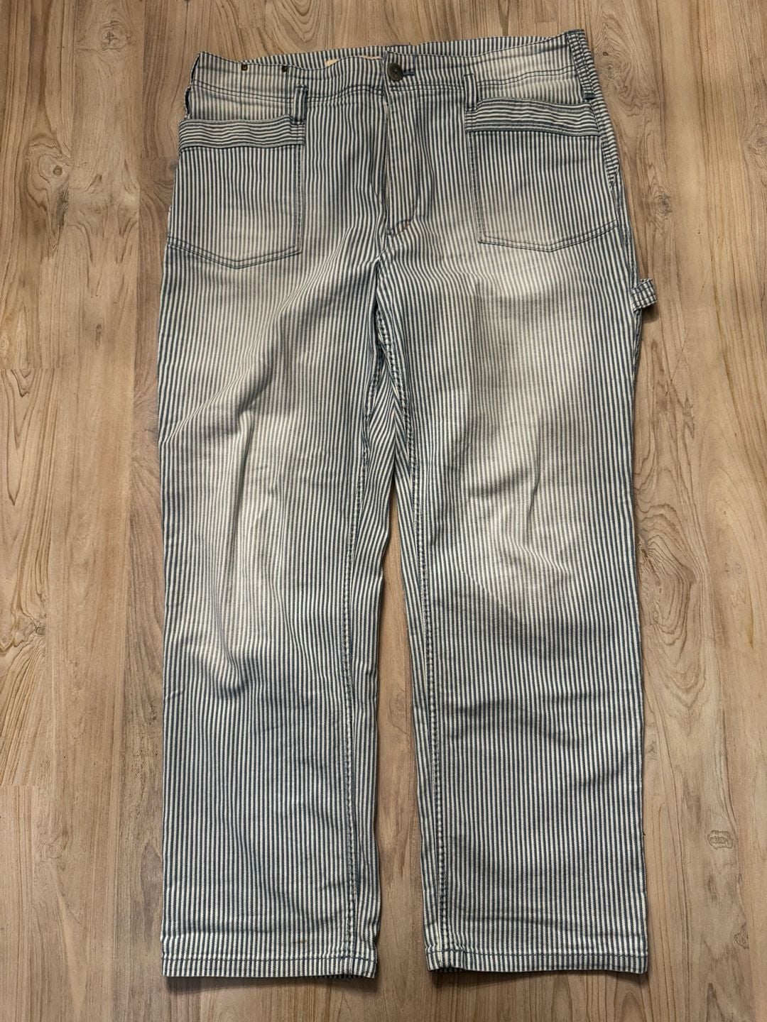 Anthropologie Pilcro Hickory Stripe Utility Pants Size 32 3