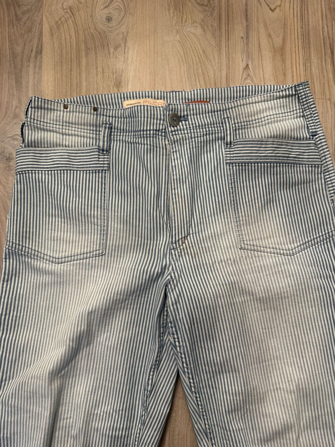 Anthropologie Pilcro Hickory Stripe Utility Pants Size 32 4