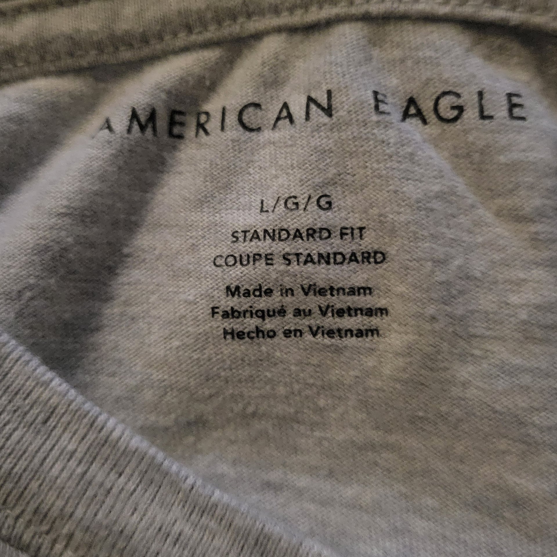 American Eagle Long Sleeve Standard Fit Graphic T-Shirt Gray Size L 4