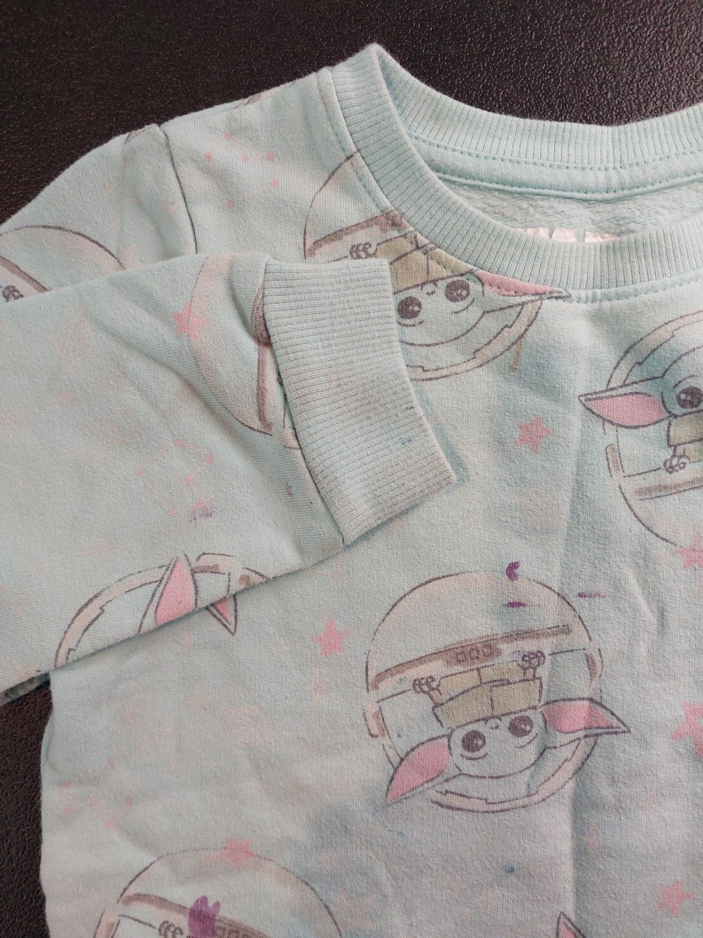 Star Wars The Mandalorian Grogu Baby Yoda Long Sleeve Sweatshirt Size 2T 1