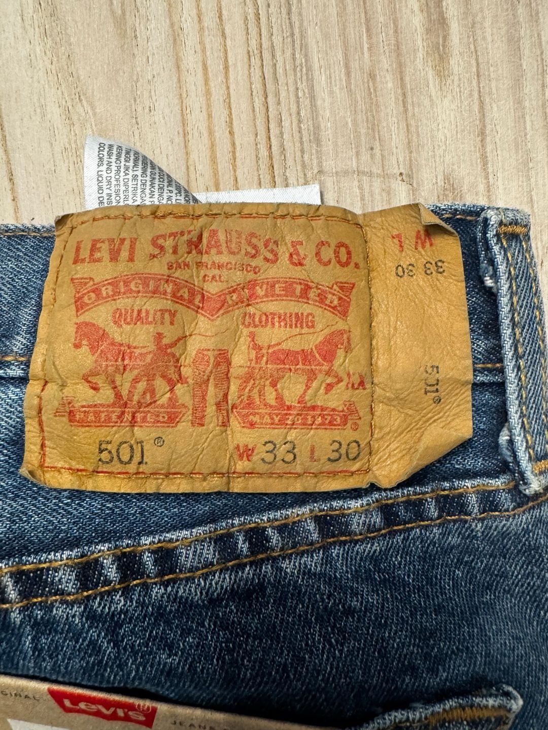 Levi's 501 Original Fit Men's Blue Jeans Straight Leg Button Fly W33 L30 NWT 7