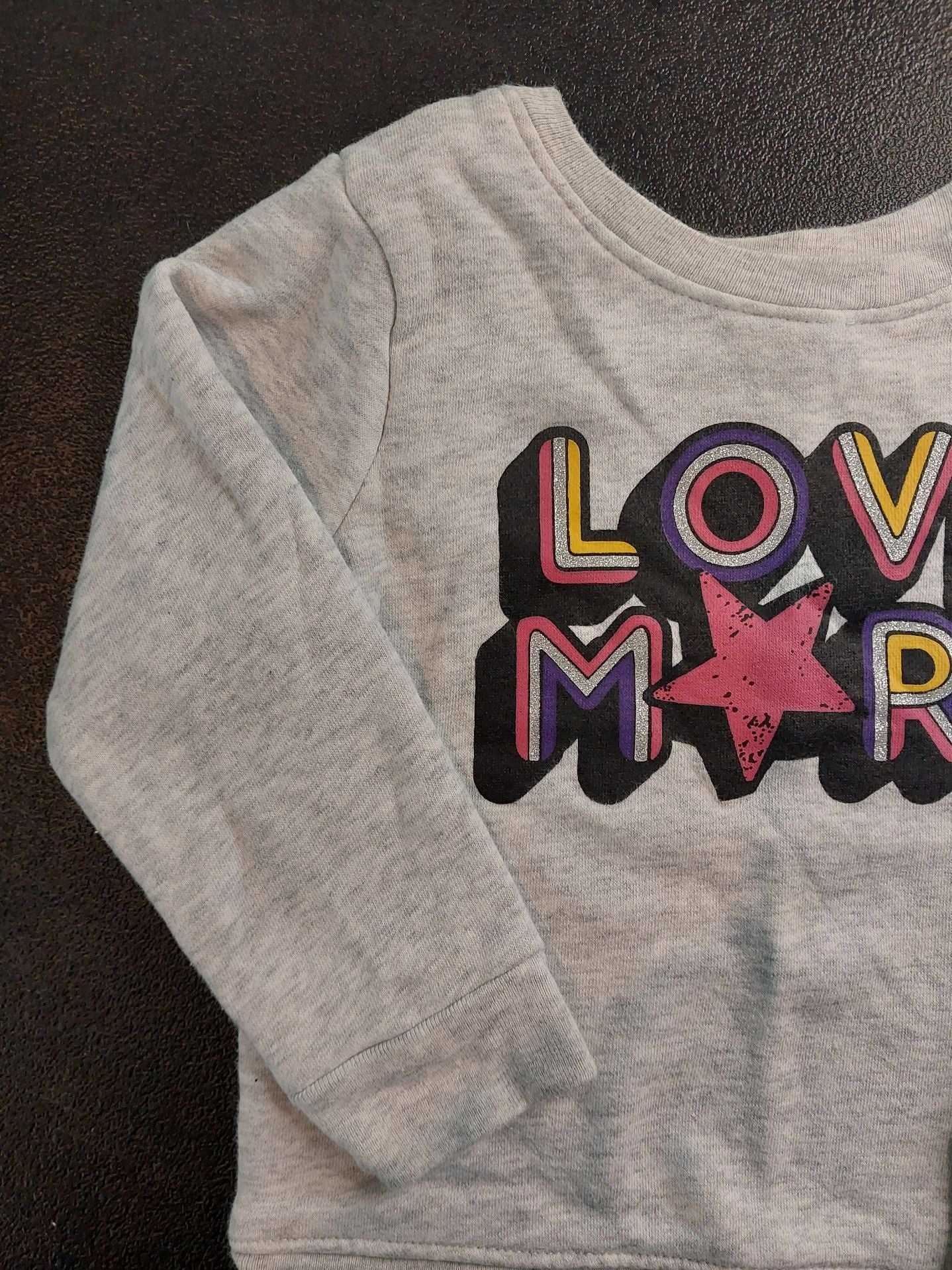 Garanimals Love More Star Graphic Gray Sweatshirt Toddler Size 2T 3