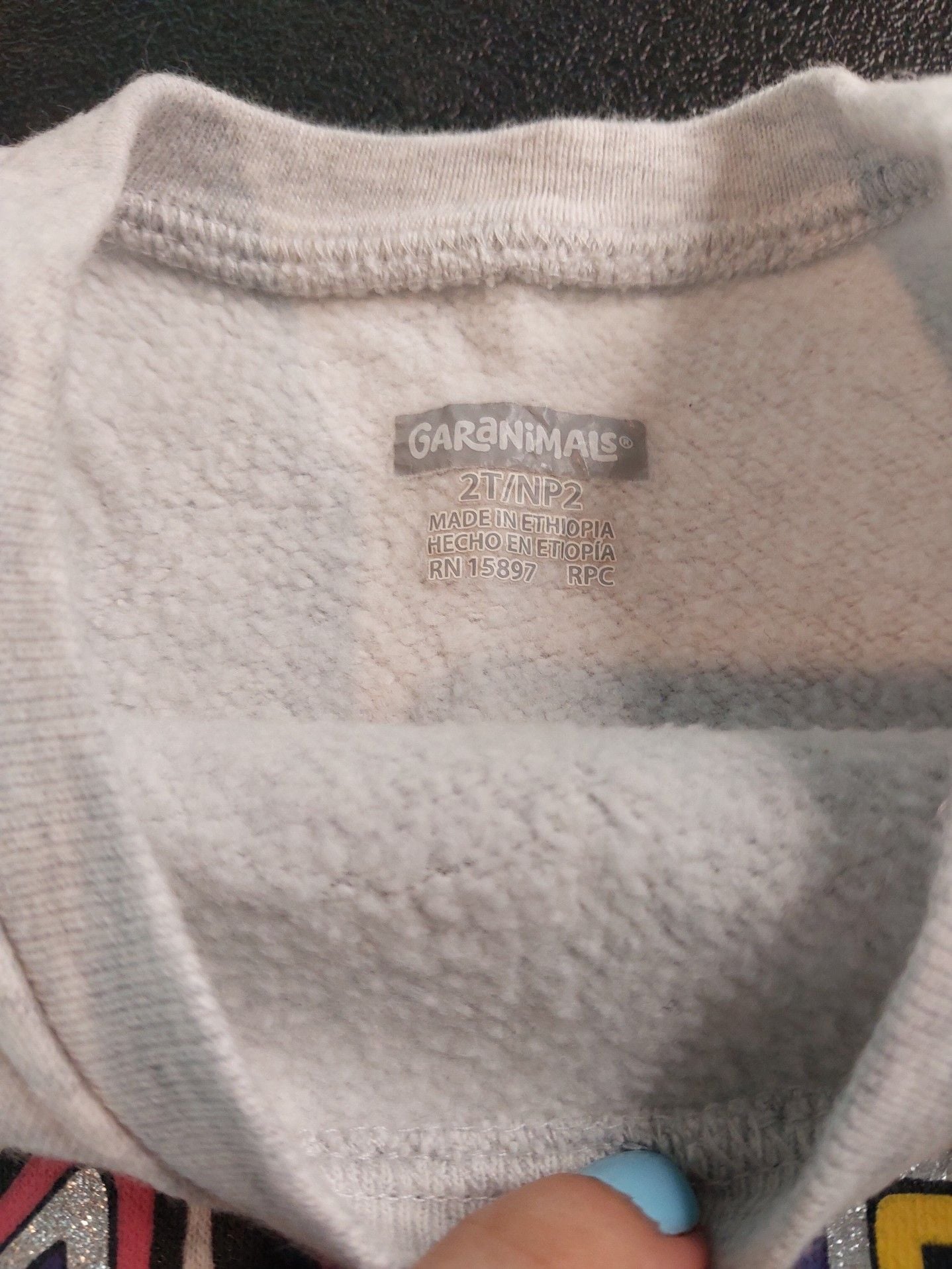 Garanimals Love More Star Graphic Gray Sweatshirt Toddler Size 2T 5