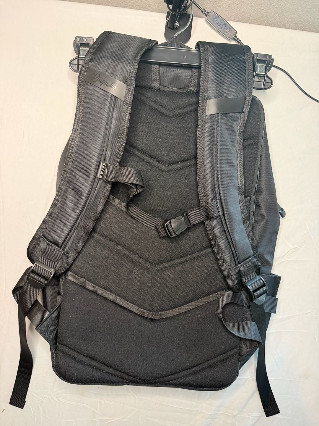 Origaudio Maguire Pack Black Backpack with Blue Airship Strap NWT 3