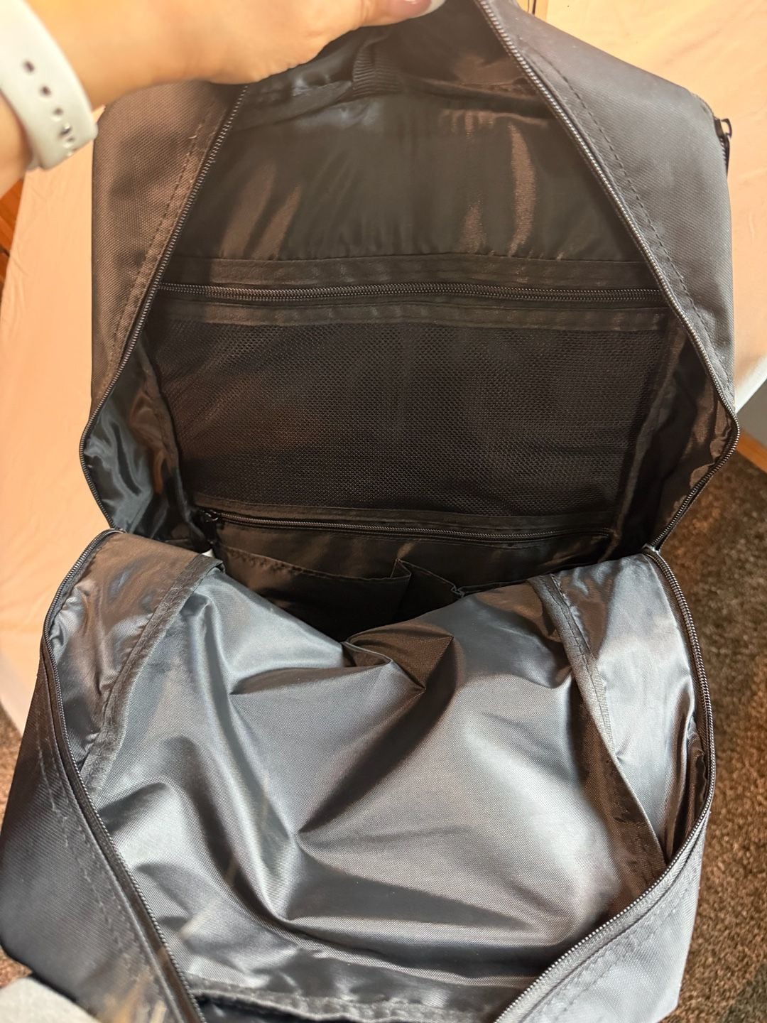 Origaudio Maguire Pack Black Backpack with Blue Airship Strap NWT 4