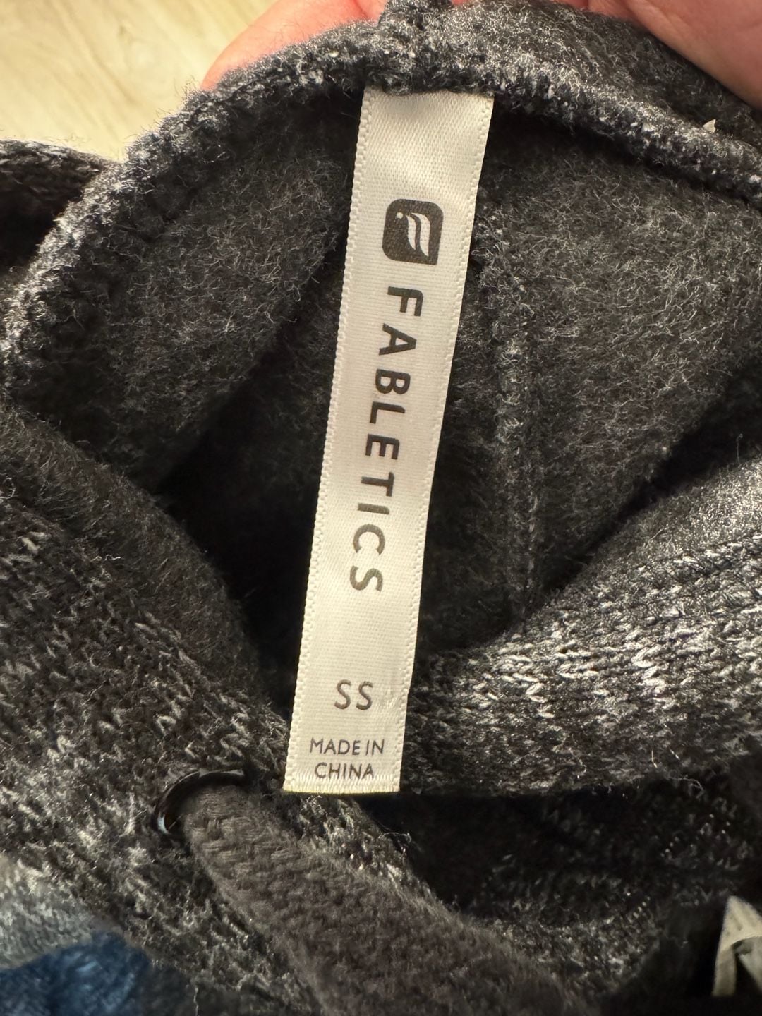 Fabletics Yukon Dress Heathered Black Hooded Sweatshirt Dress 6