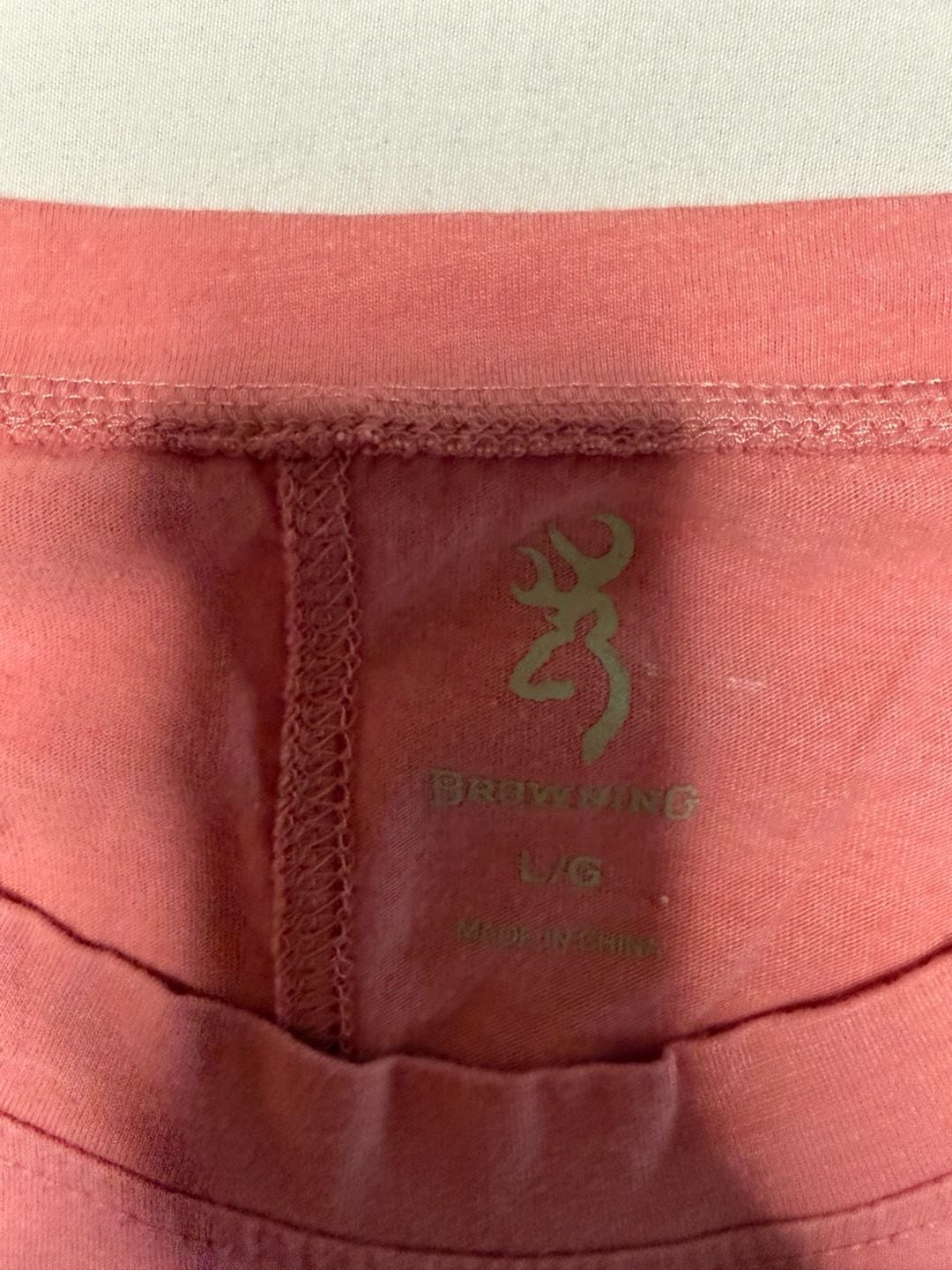 Browning Women's Long Sleeve Pink Double Buck Heart Graphic Shirt Size Large 3
