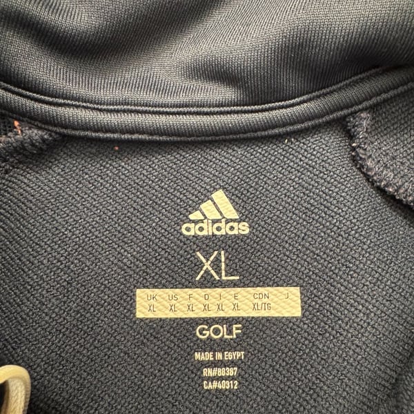 Adidas Golf Men's Navy Blue 1/4-Zip Performance Pullover Jacket XL