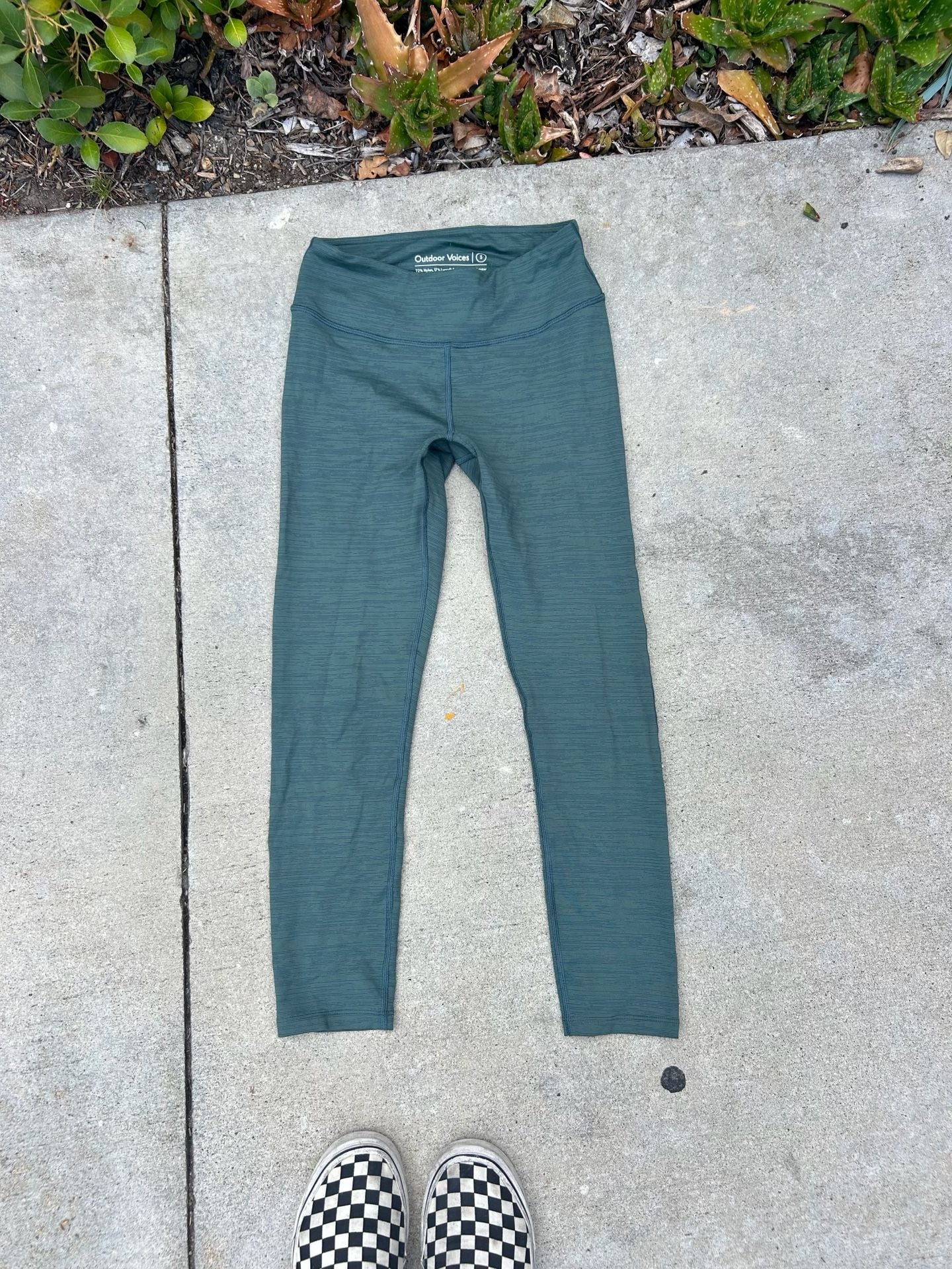 Outdoor Voices TechSweat 7/8 Flex Leggings Evergreen Green Size S 2