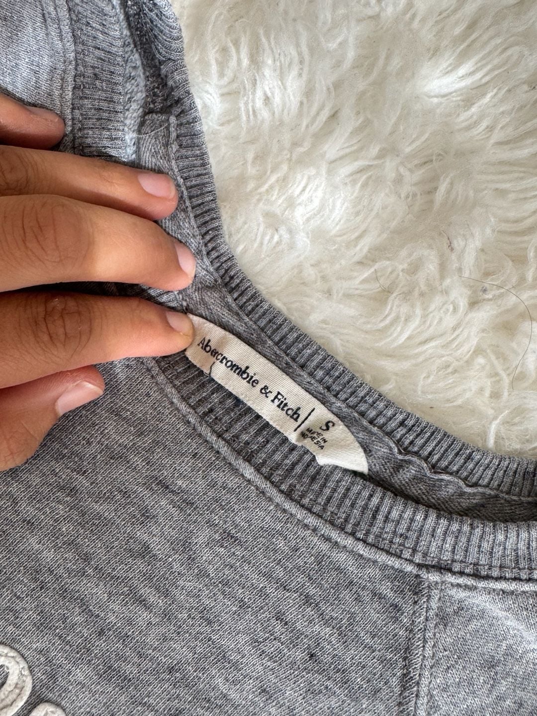 Abercrombie & Fitch Gray New York Embroidered Sweatshirt S 4