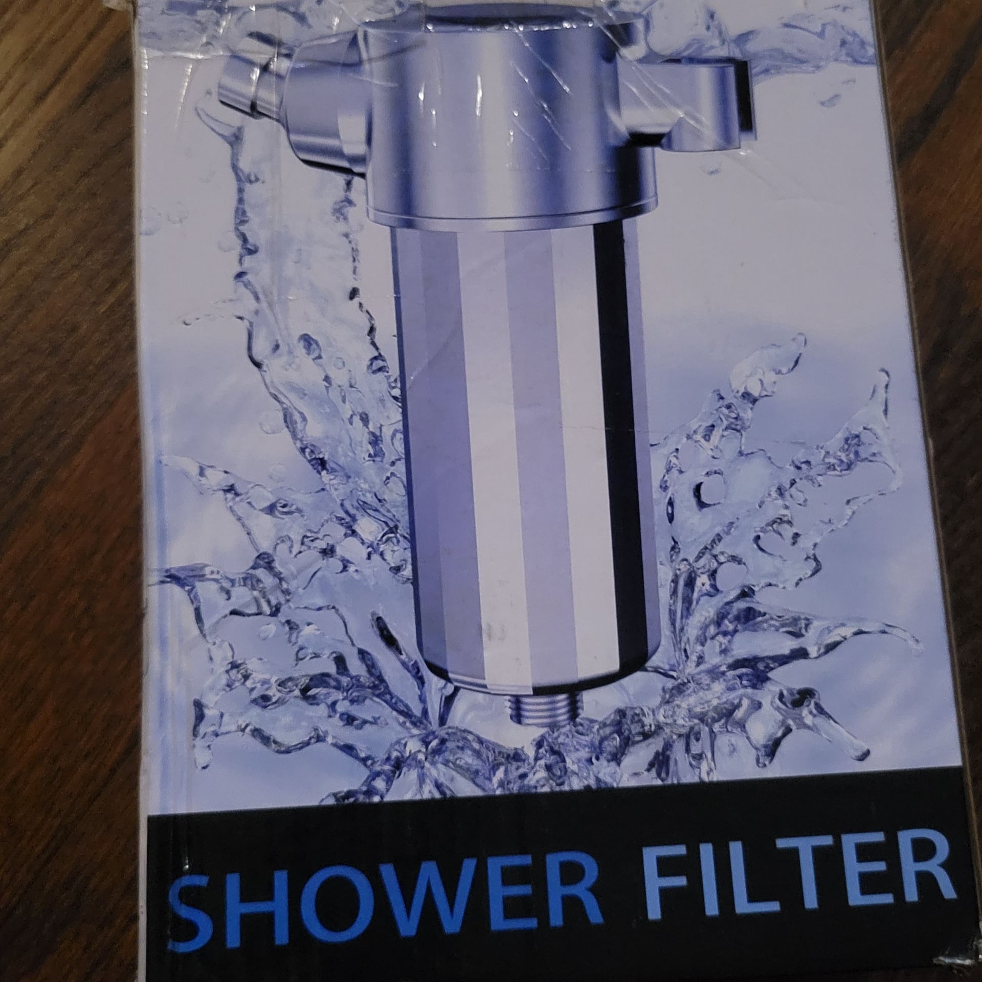 Chrome Shower Filter for Hard Water with Integrated Bracket,NIB 7