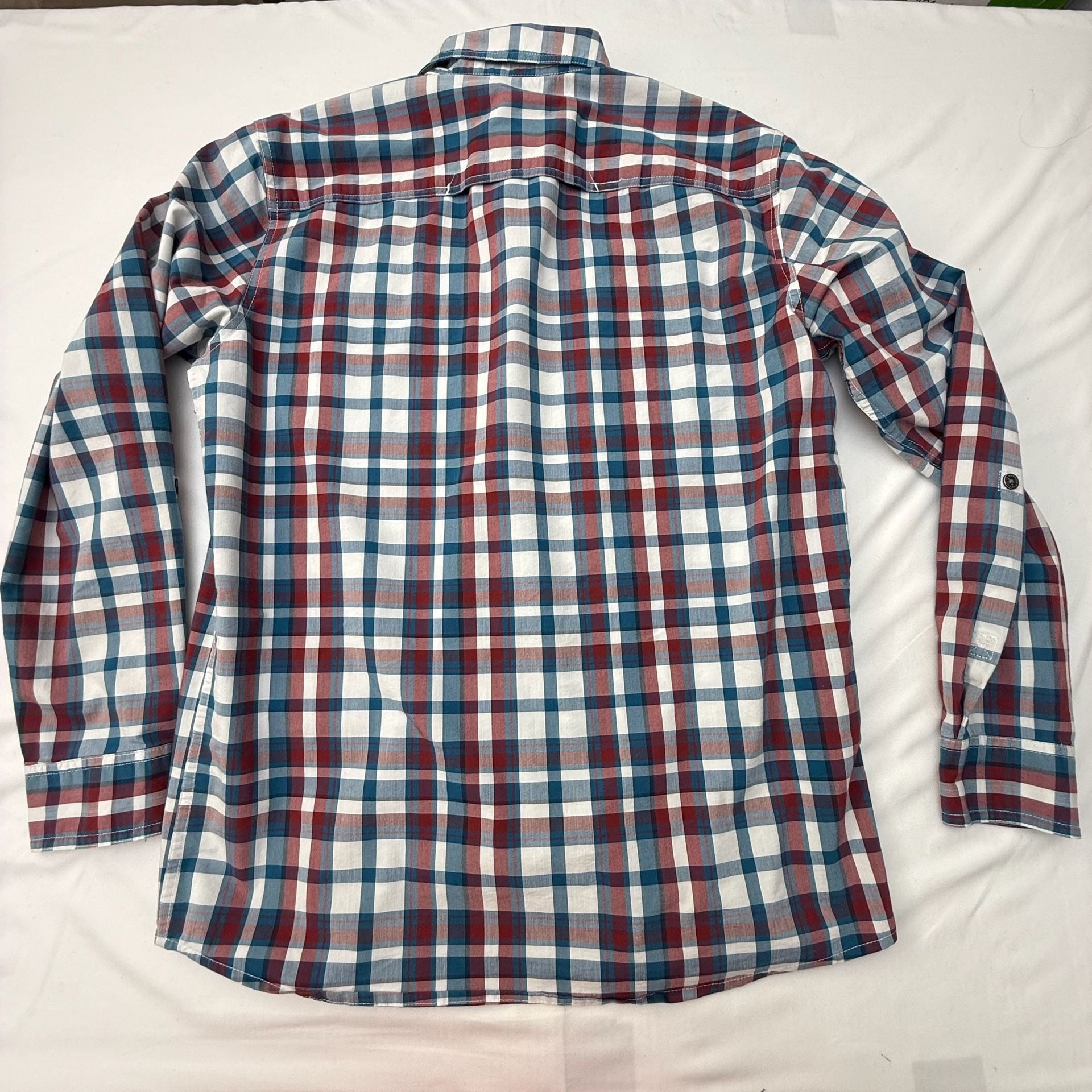 Wrangler Men's Regular Fit Long Sleeve Plaid Utility Camp Shirt Size M 3