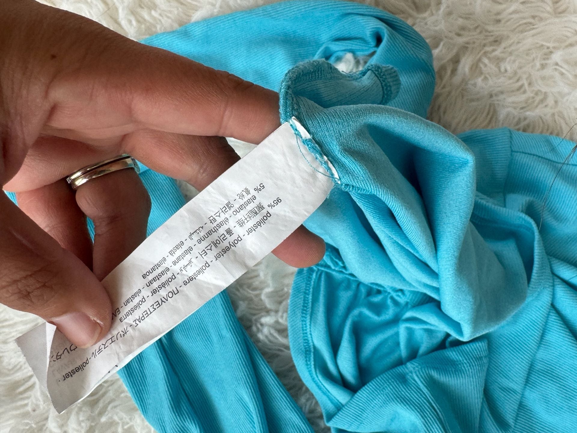 Zara Turquoise Ribbed Long Sleeve Ruched Button Crop Top 6
