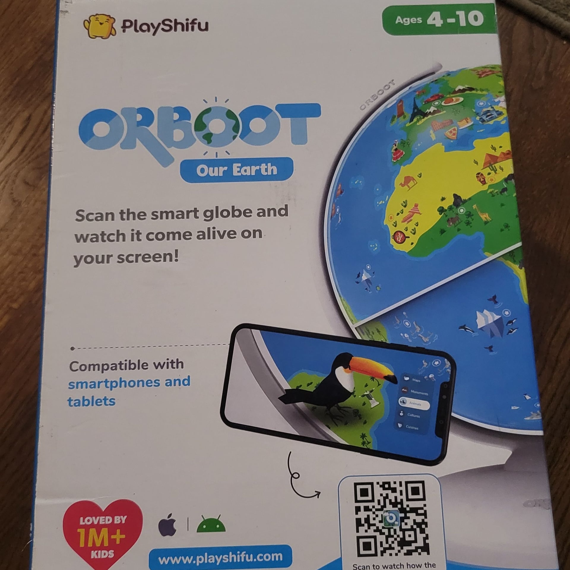 PlayShifu Orboot Earth Interactive AR World Globe for Kids,NIB 11