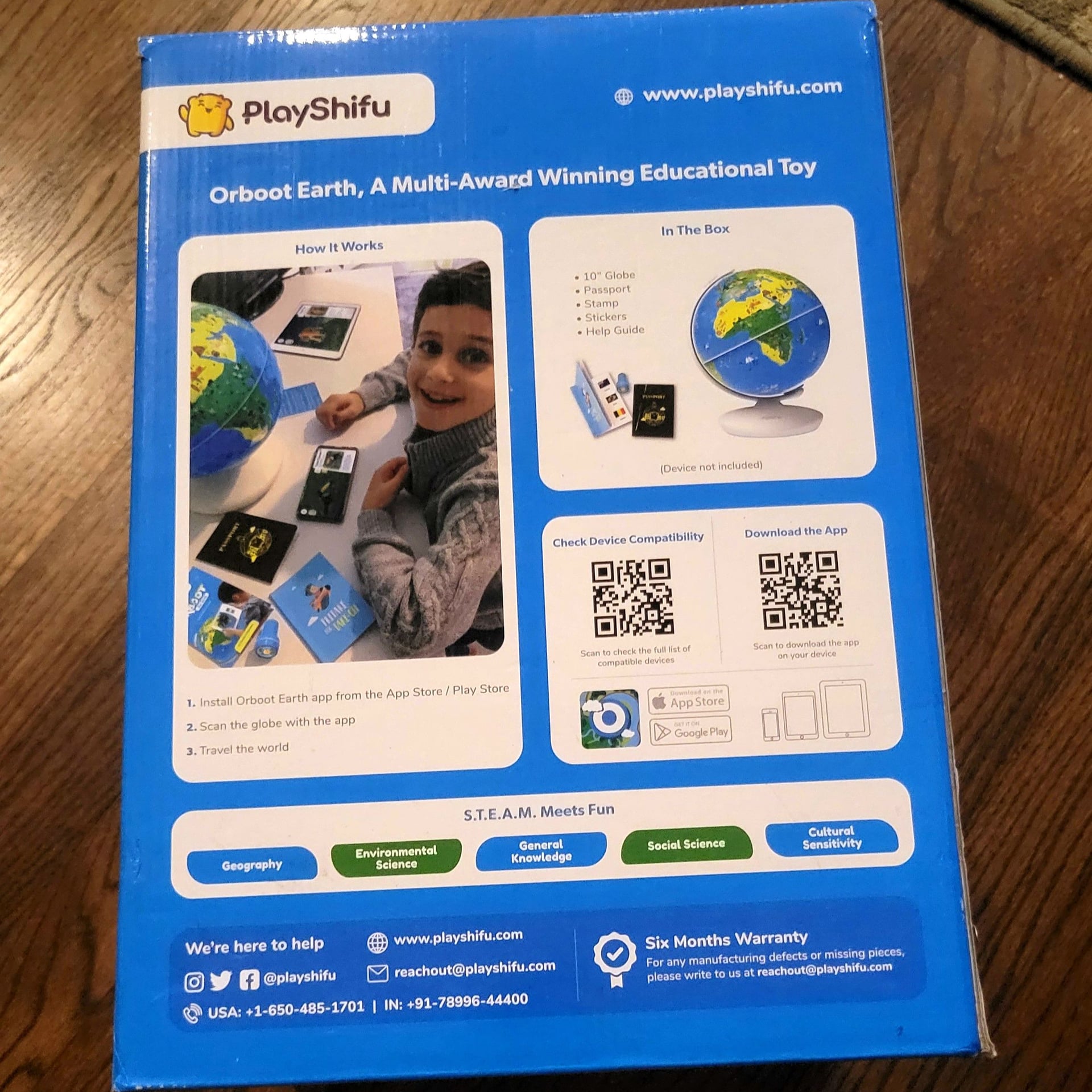 PlayShifu Orboot Earth Interactive AR World Globe for Kids,NIB 12