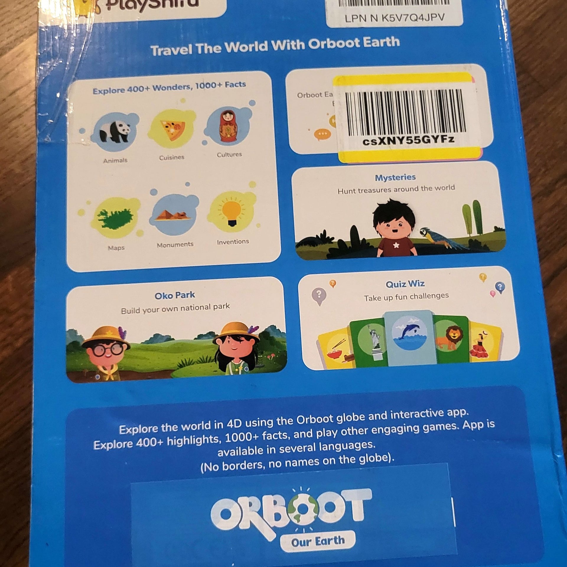 PlayShifu Orboot Earth Interactive AR World Globe for Kids,NIB 13