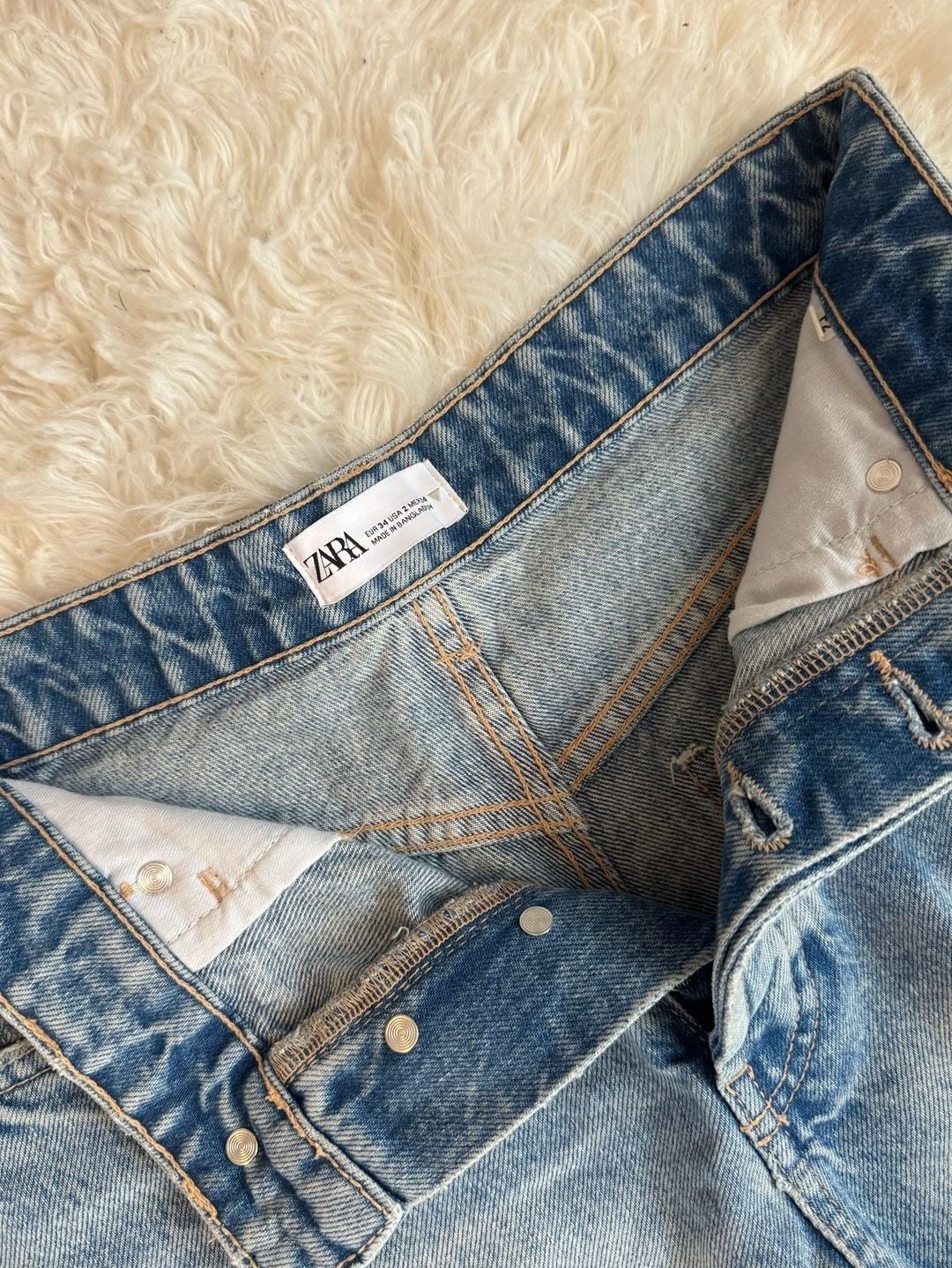 Zara Distressed Raw Hem Denim Shorts 5