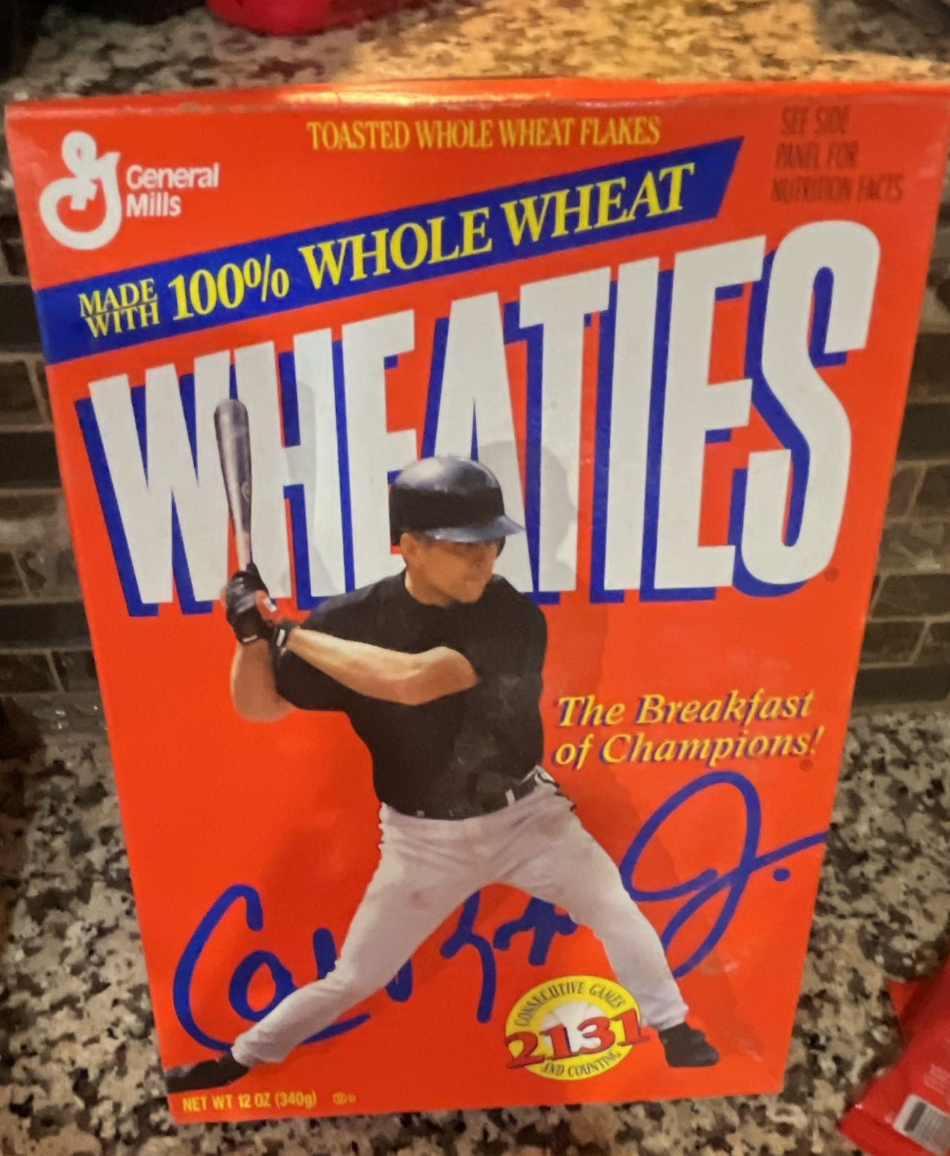 Vintage 1995 General Mills Wheaties Cereal Box - Cal Ripken Jr. Collector's Edition 2131 Consecutive Games 1