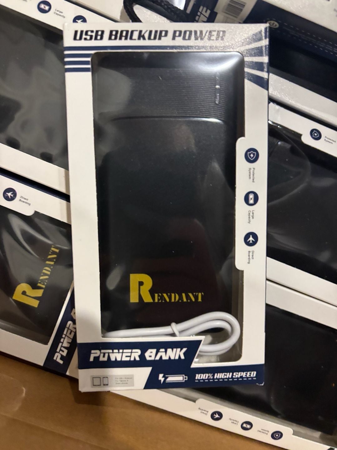 Lot of 5 Rendant USB Backup Power Bank Portable Charger Black 1