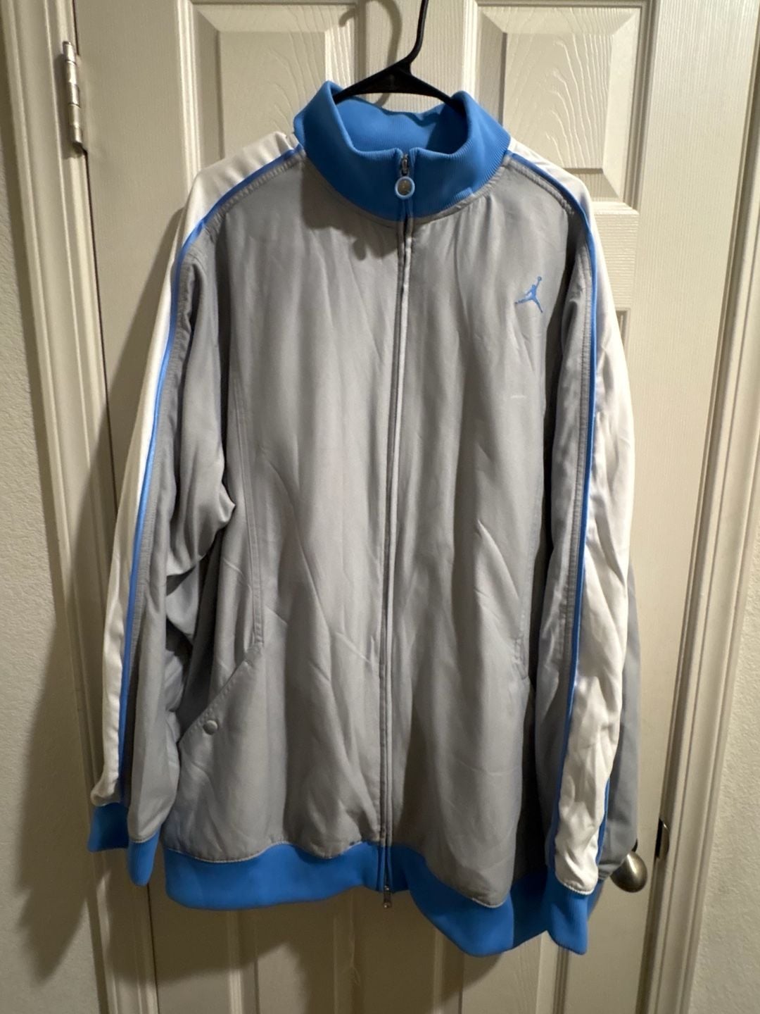 Jordan Jumpman Vintage Track Suit Jacket And Pants Gray Blue White Set 2