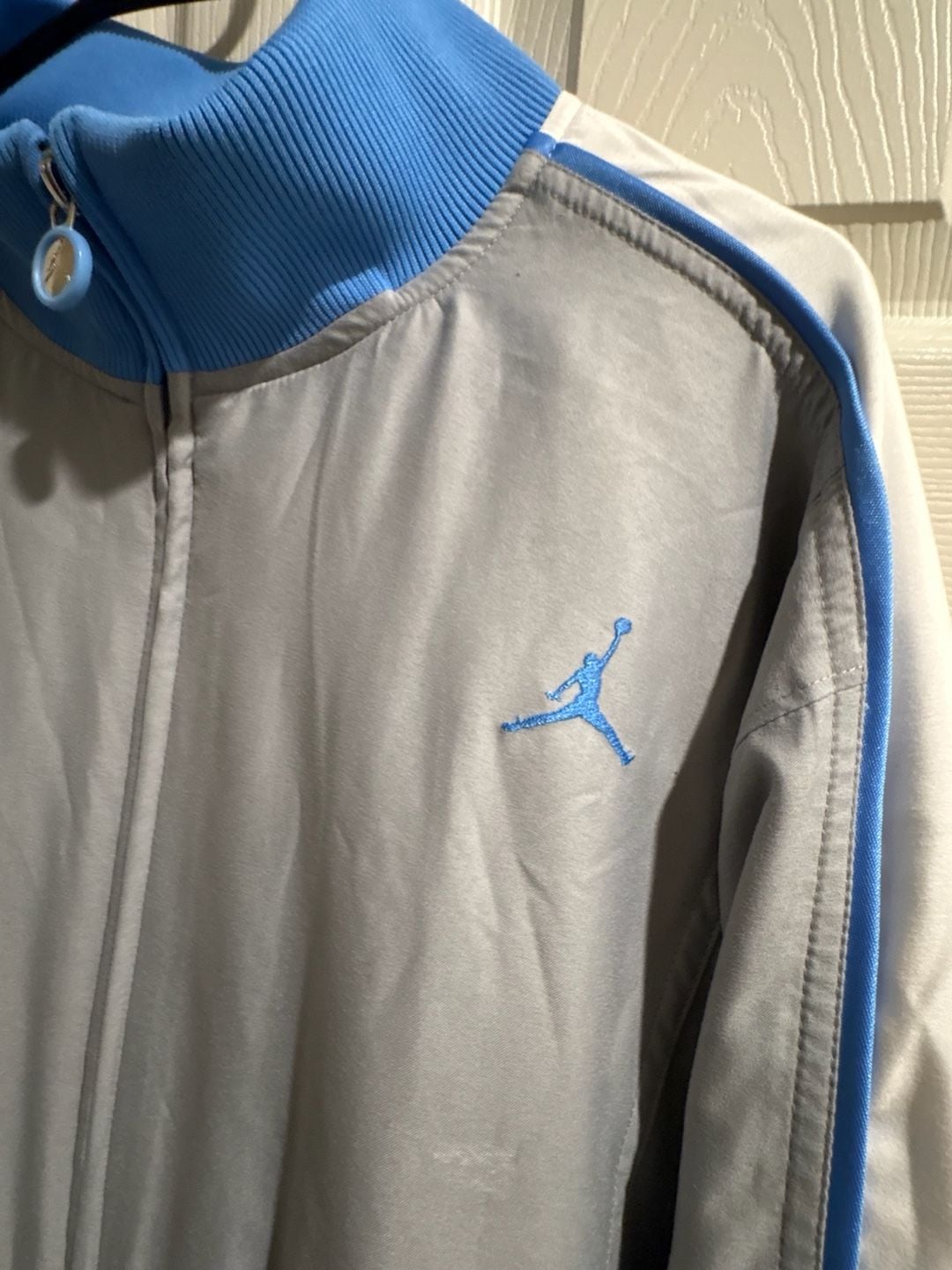 Jordan Jumpman Vintage Track Suit Jacket And Pants Gray Blue White Set 3