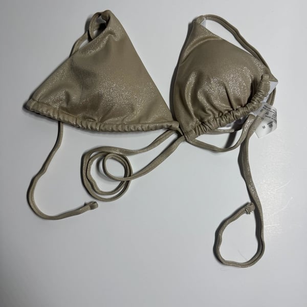 Triangle Swimsuit Top Gold Waves - ,