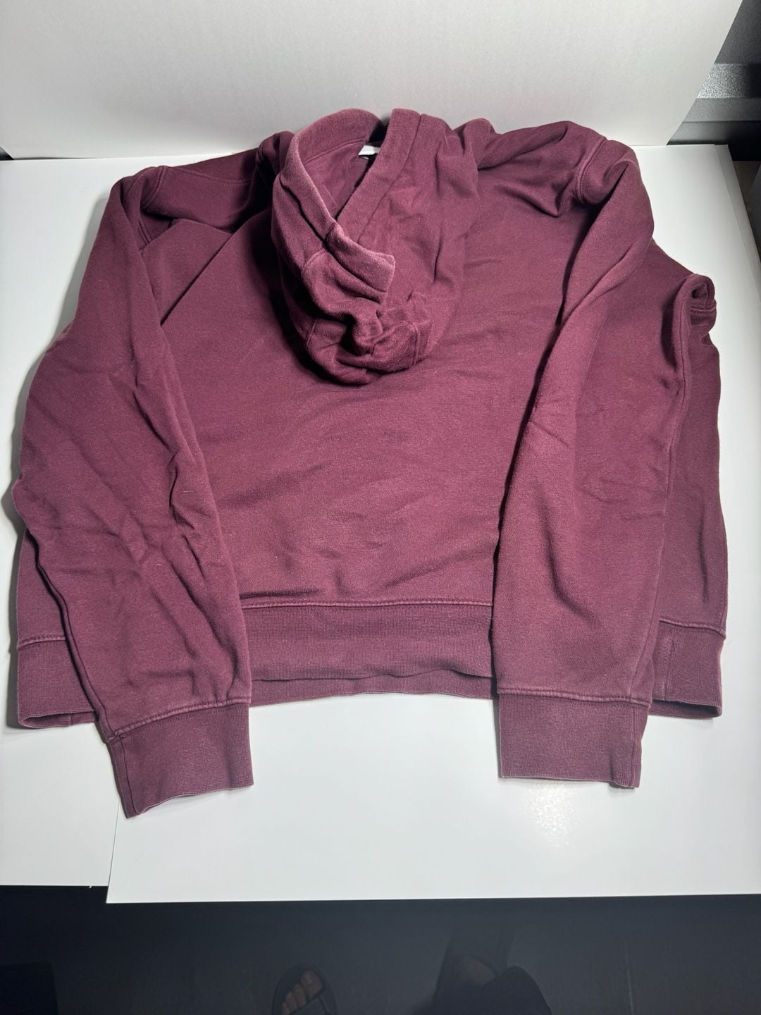 Nike Maroon Pullover Hoodie Sweatshirt with White Swoosh Logo 2