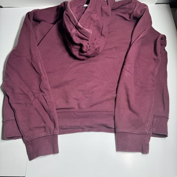 Nike Maroon Pullover Hoodie Sweatshirt with White Swoosh Logo