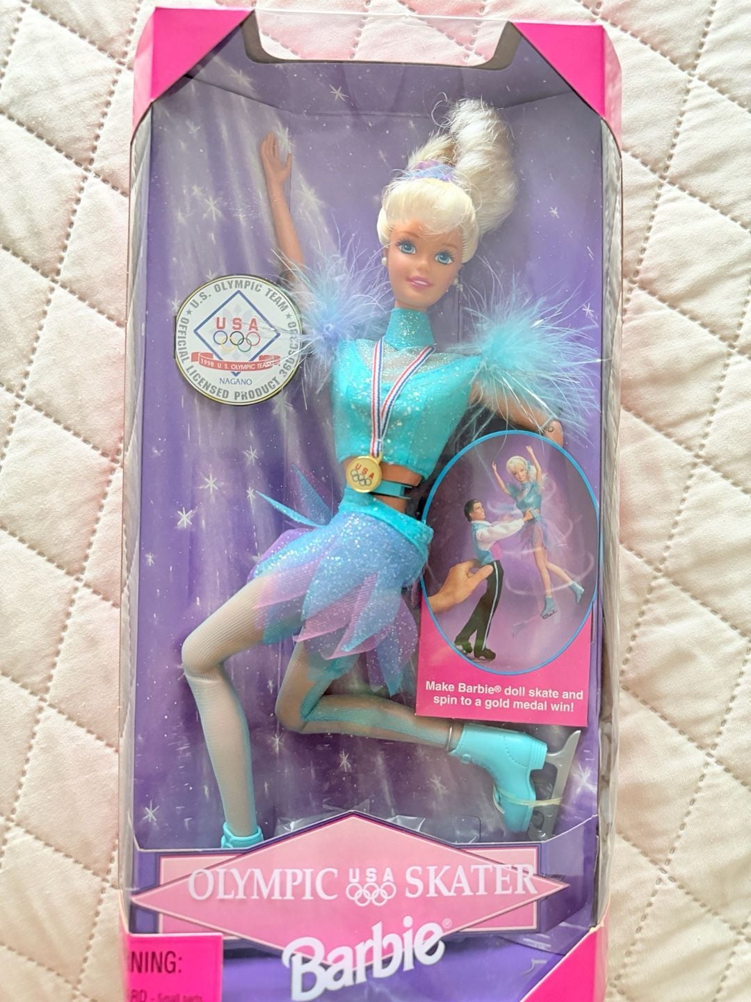 Olympic USA Skater Barbie Doll 1997 Nagano Winter Olympics 1