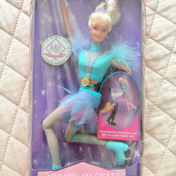 Olympic USA Skater Barbie Doll 1997 Nagano Winter Olympics