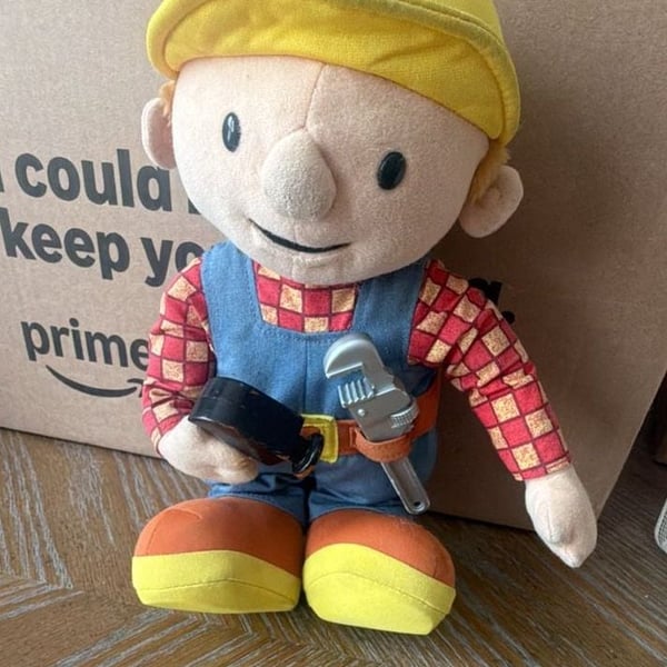 Bob the Builder Plush Toy with Tool Accessory