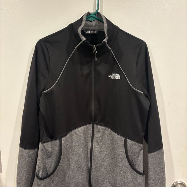 The North Face Women's Cinder 100 Athletic Full Zip Jacket Black Gray Size Large