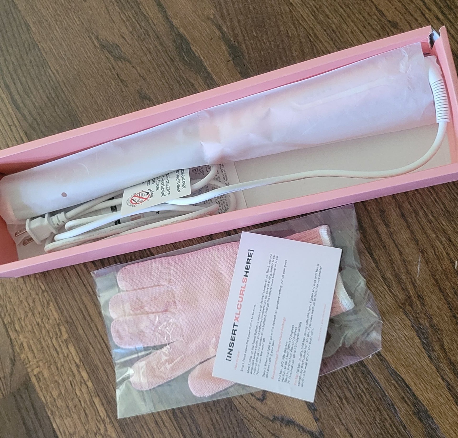 INH Hair Insert XL Curls Here 8-Inch Extra Long Oval Curling Wand,NIB (opened) 9