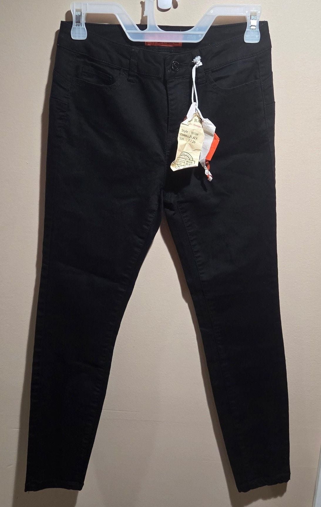 Women's Wax Jean Black Skinny Jeans Style 90168 Size 3 / 26 NWT 2