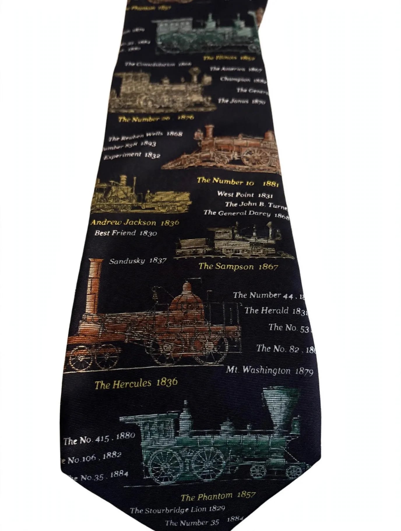 Alynn Neckwear American Historical Locomotives Silk Tie 1
