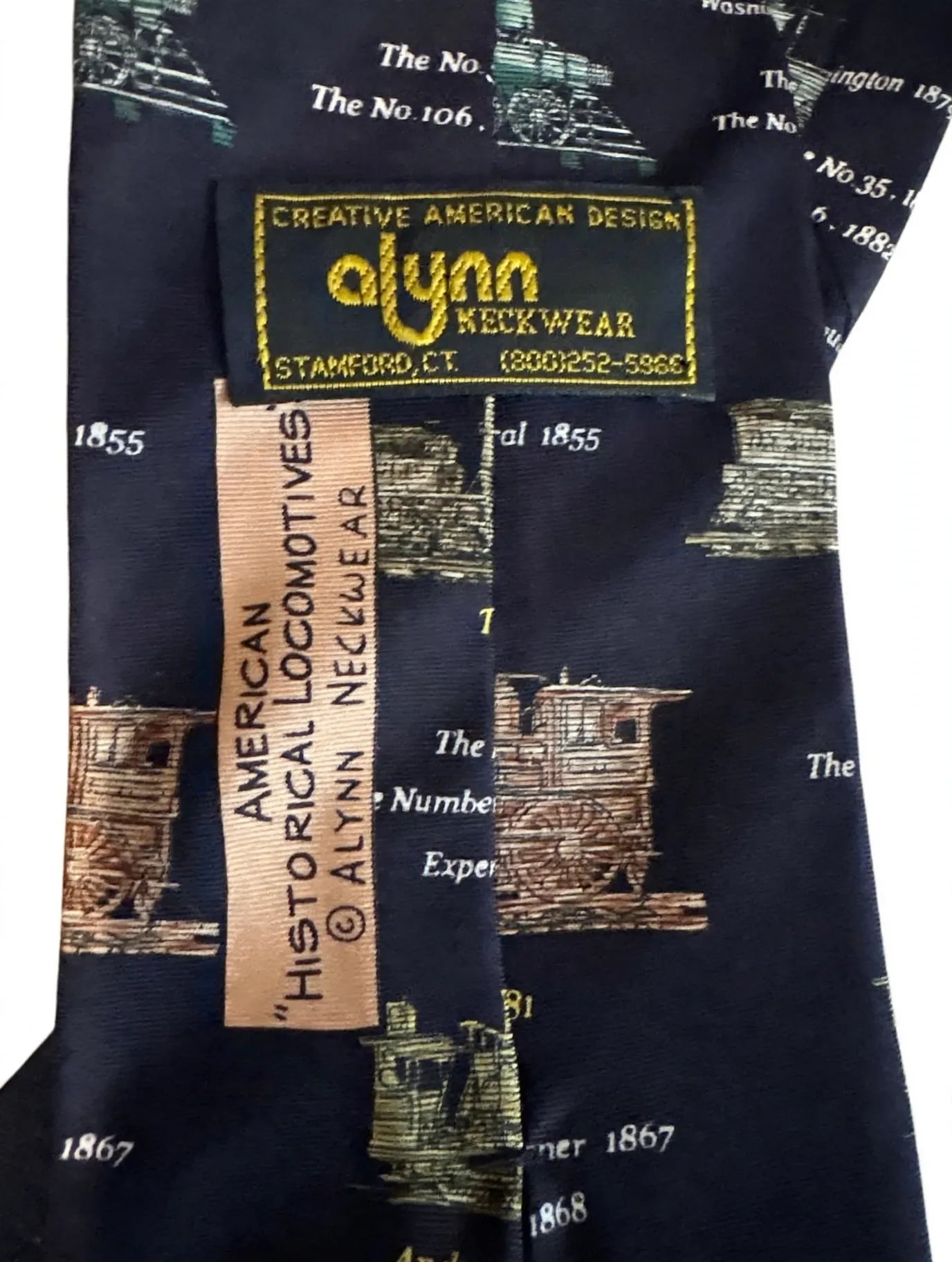 Alynn Neckwear American Historical Locomotives Silk Tie 2