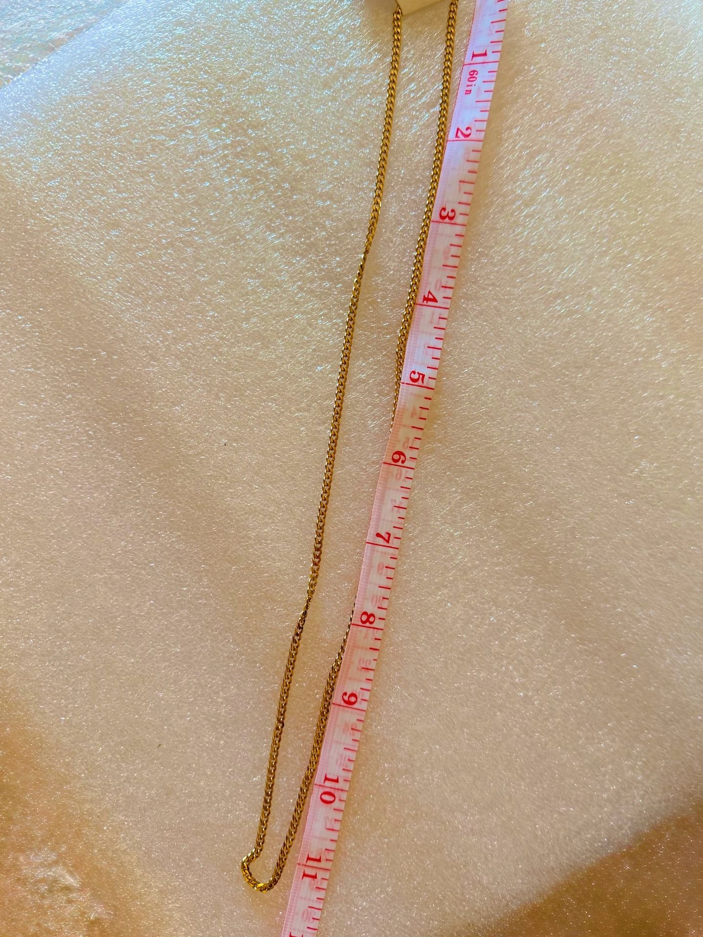 Stainless Steel Gold Tone Curb Link Chain Necklace 22 inches Brand New 3