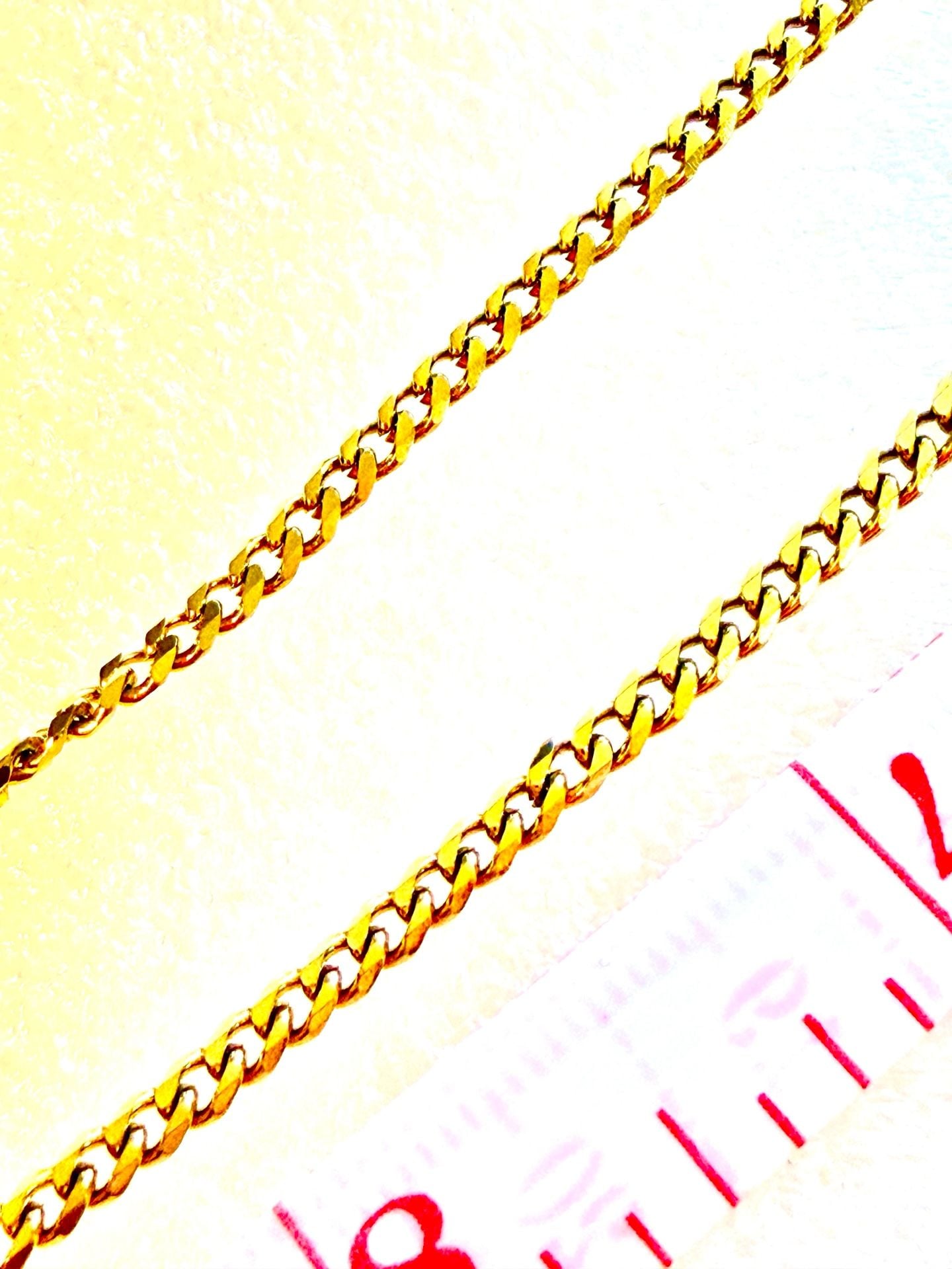 Stainless Steel Gold Tone Curb Link Chain Necklace 22 inches Brand New 4
