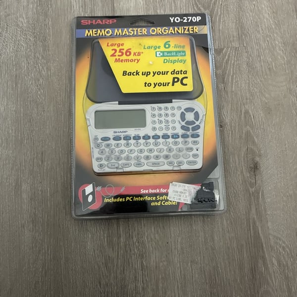 Sharp YO-270P Memo Master Organizer New Sealed in Package